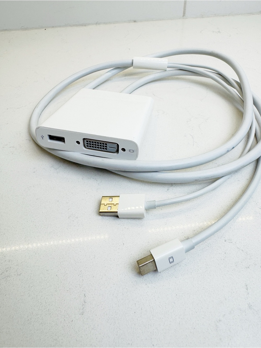 Apple Dual Link DVI - White Mini DisplayPort to DVI and USB Adapter